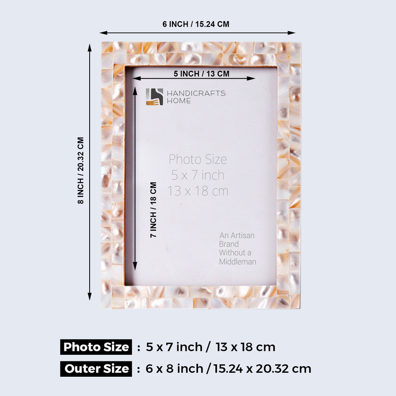 Size Chart for Picture Frame Combo Pack of 3 – Mother Of Pearl Collection, 5