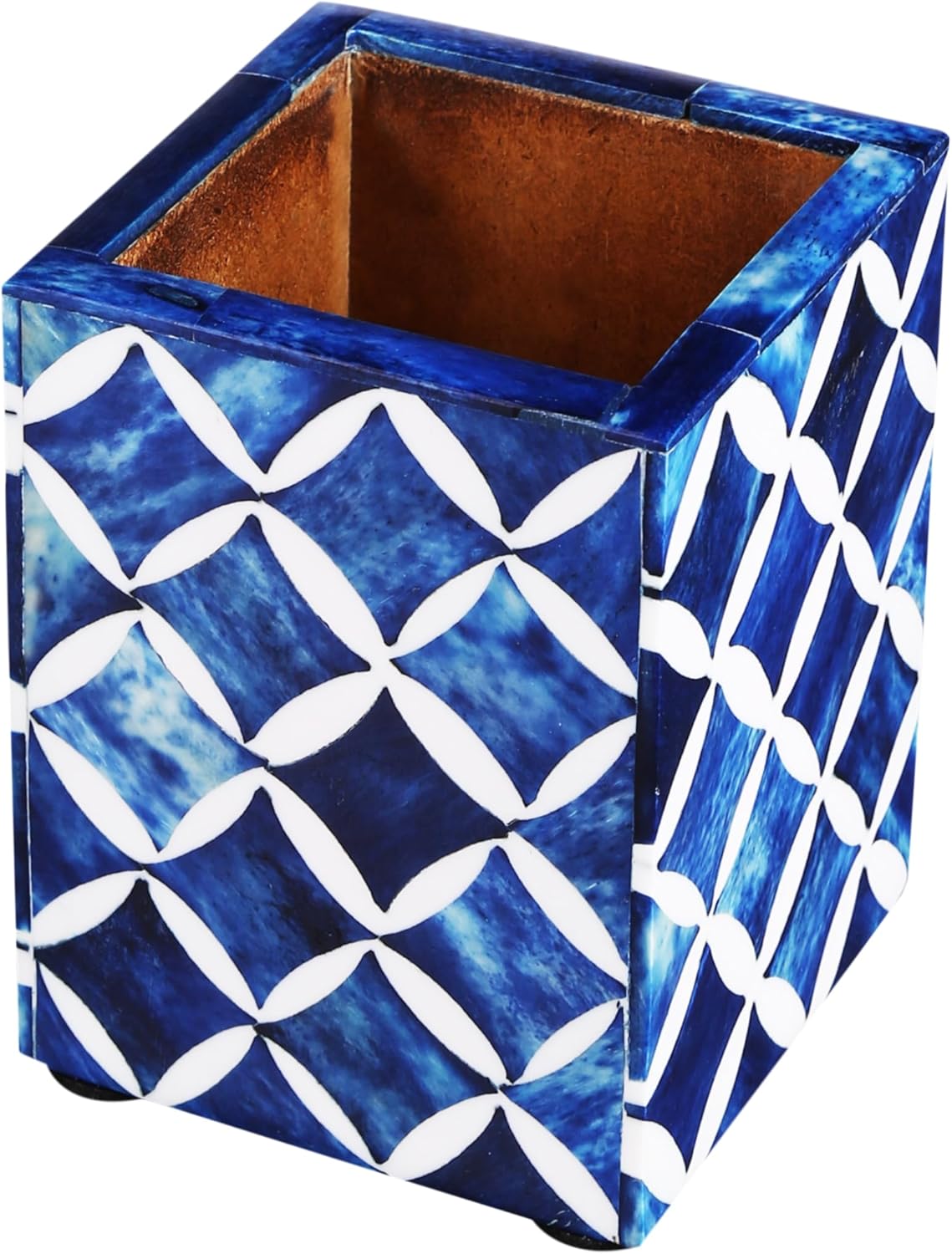 Pen holder star pattern available in blue 3x4 Inch