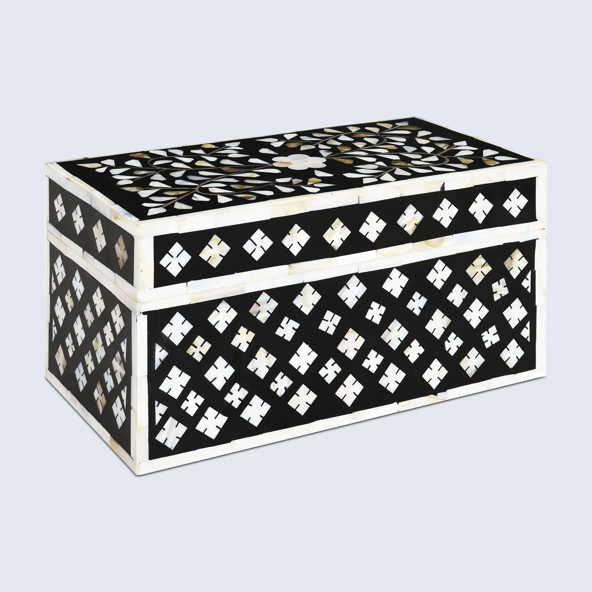 Decorative box Rhonda bouquet Mother of Pearl & Resin  10x5x5 inch