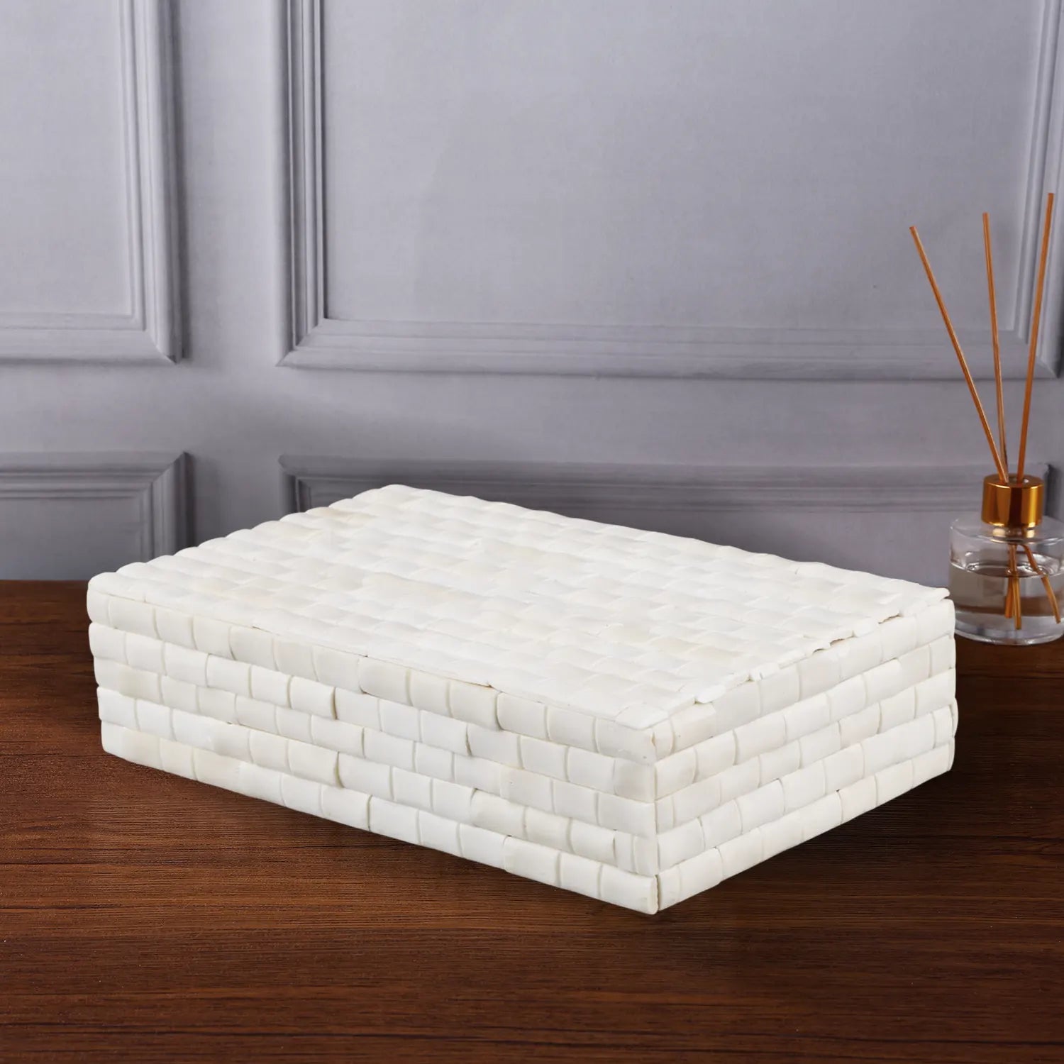 Decorative boxes Ivory bamboo white Bone Inlay available in 7 sizes