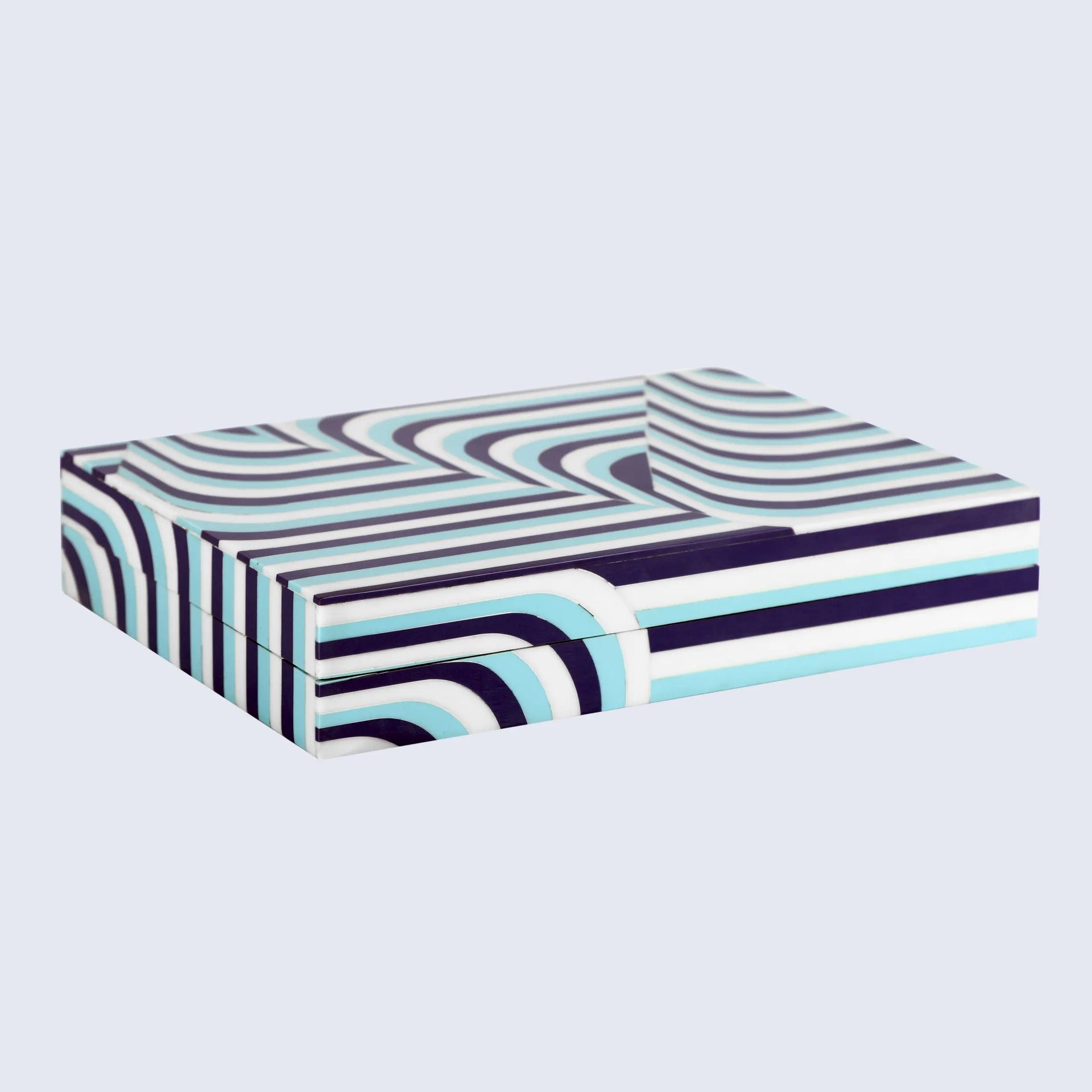 Decorative box Carnaby hip Resin Inlay 8 x 6 x 1.5 inch