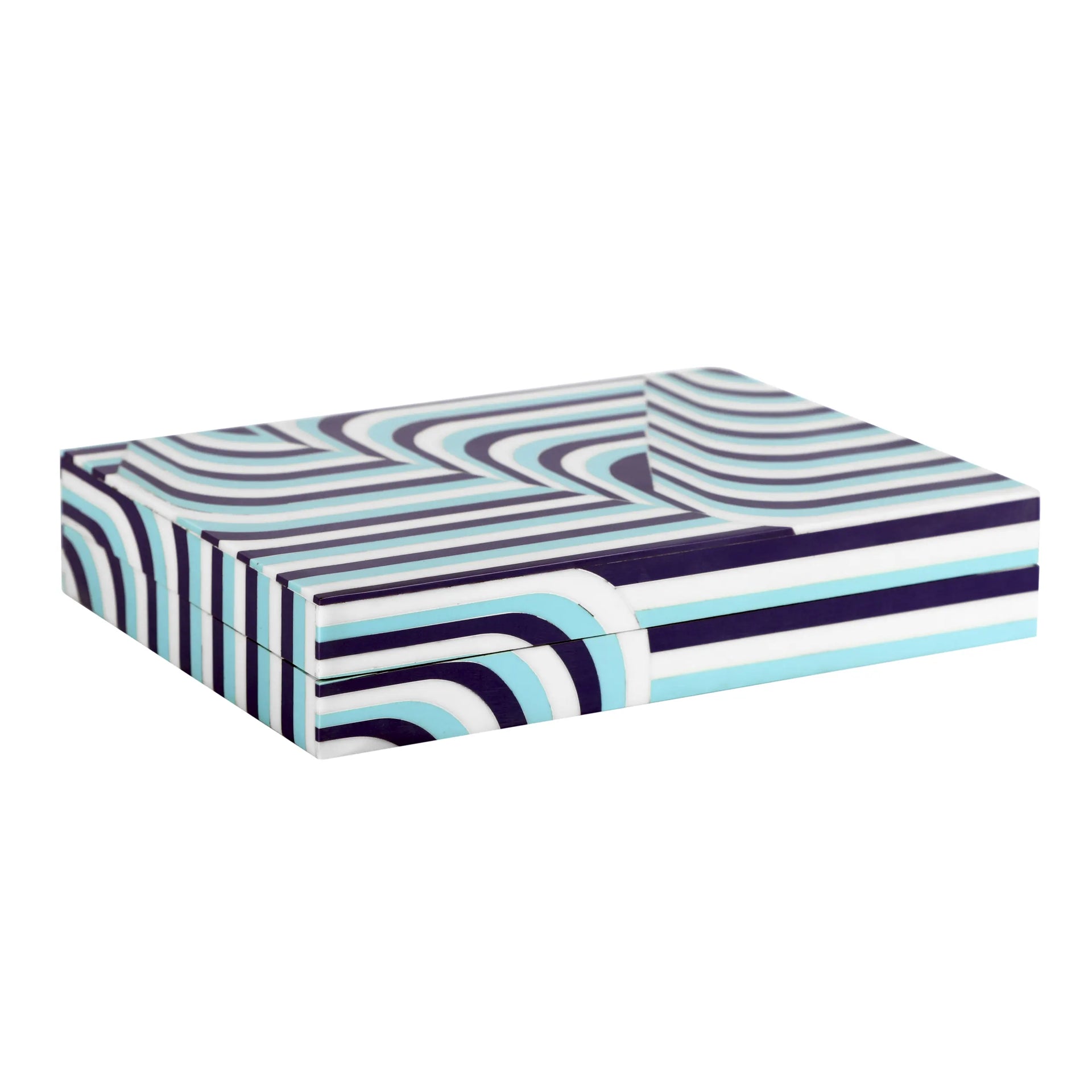 Decorative box Carnaby hip Resin Inlay 8 x 6 x 1.5 inch