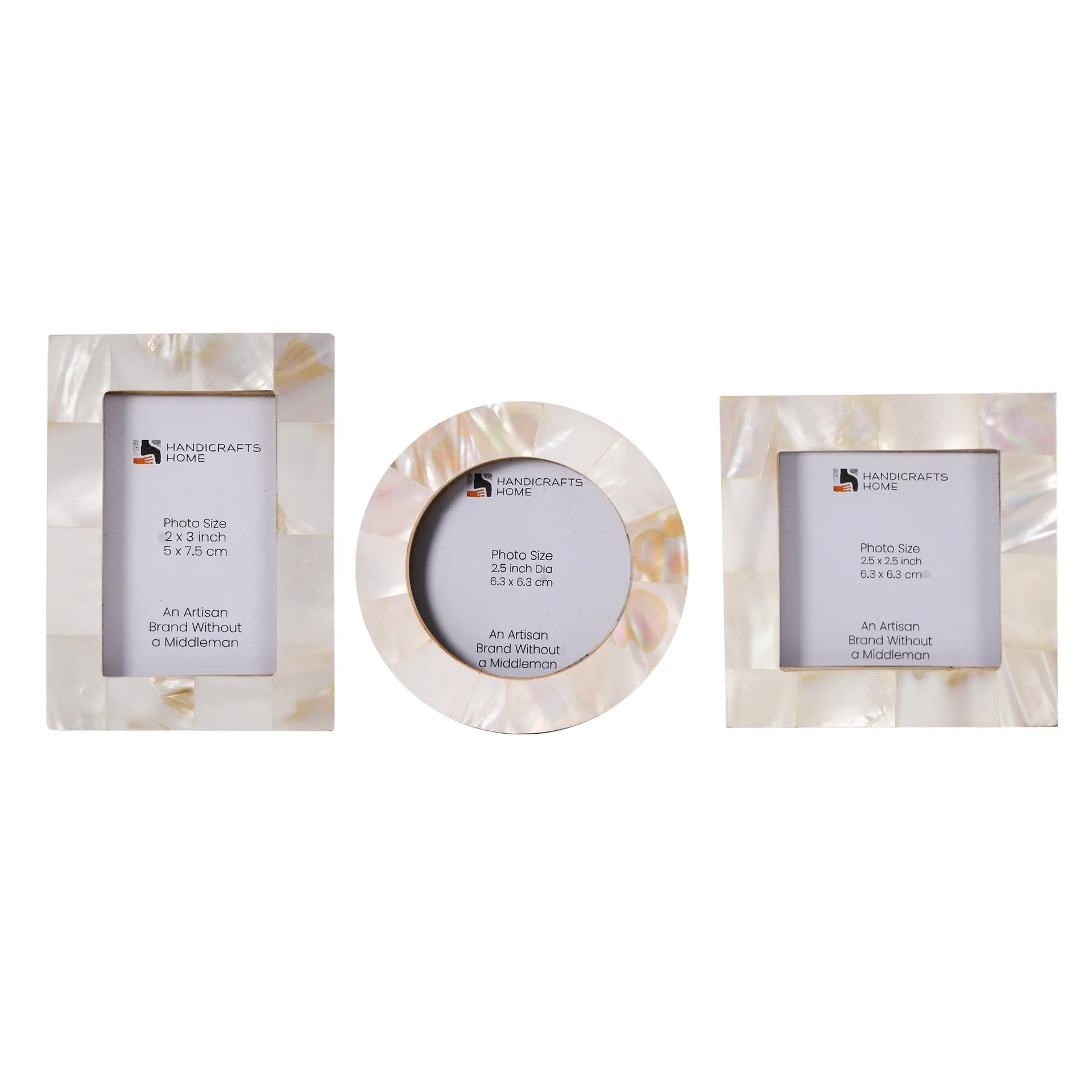 Mini Baby Keepsake Picture Frame, Set of 3 – White Mother of Pearl