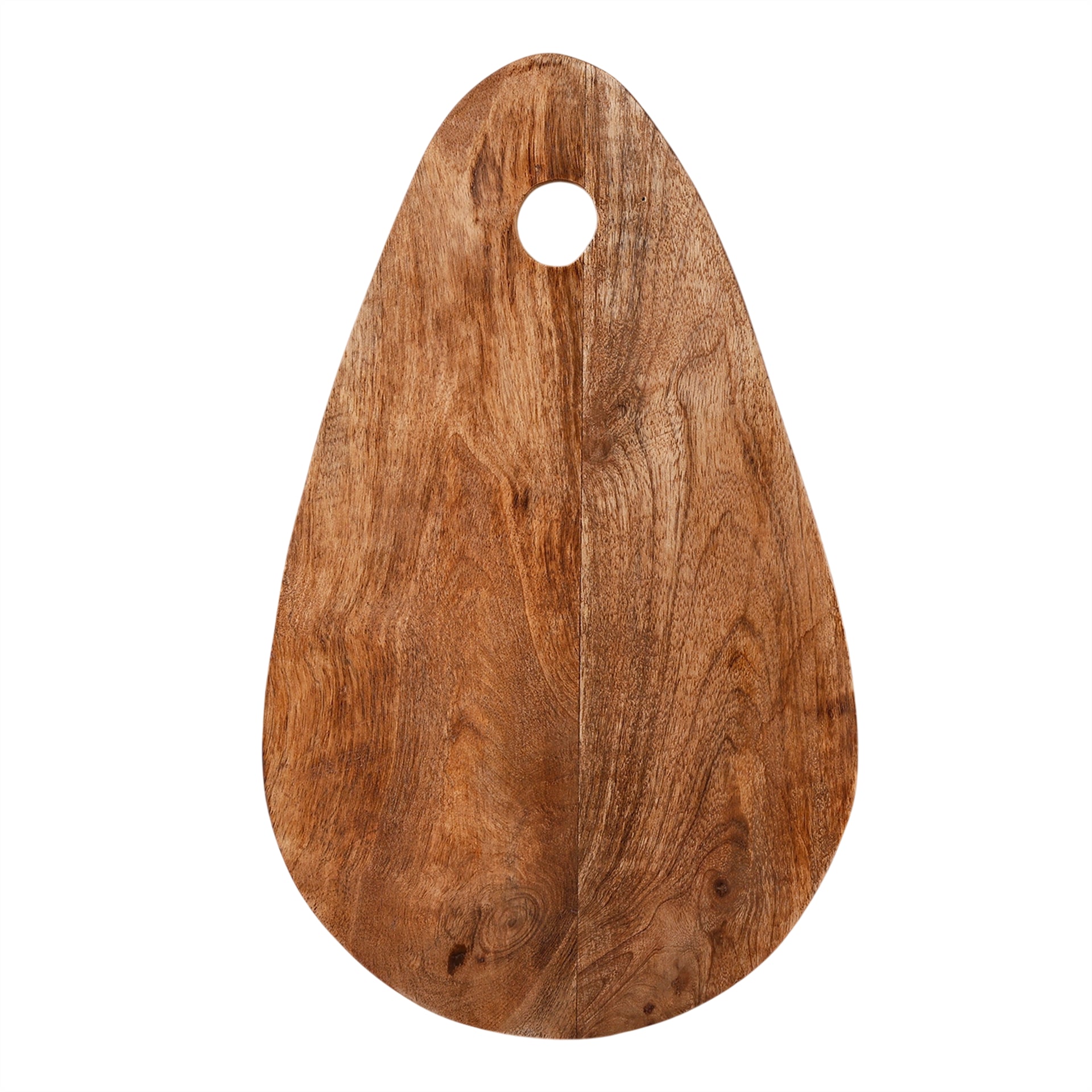 Chopping Board Teardrop Shape with Hanging Hole –Wood, in 15.75x9.75"