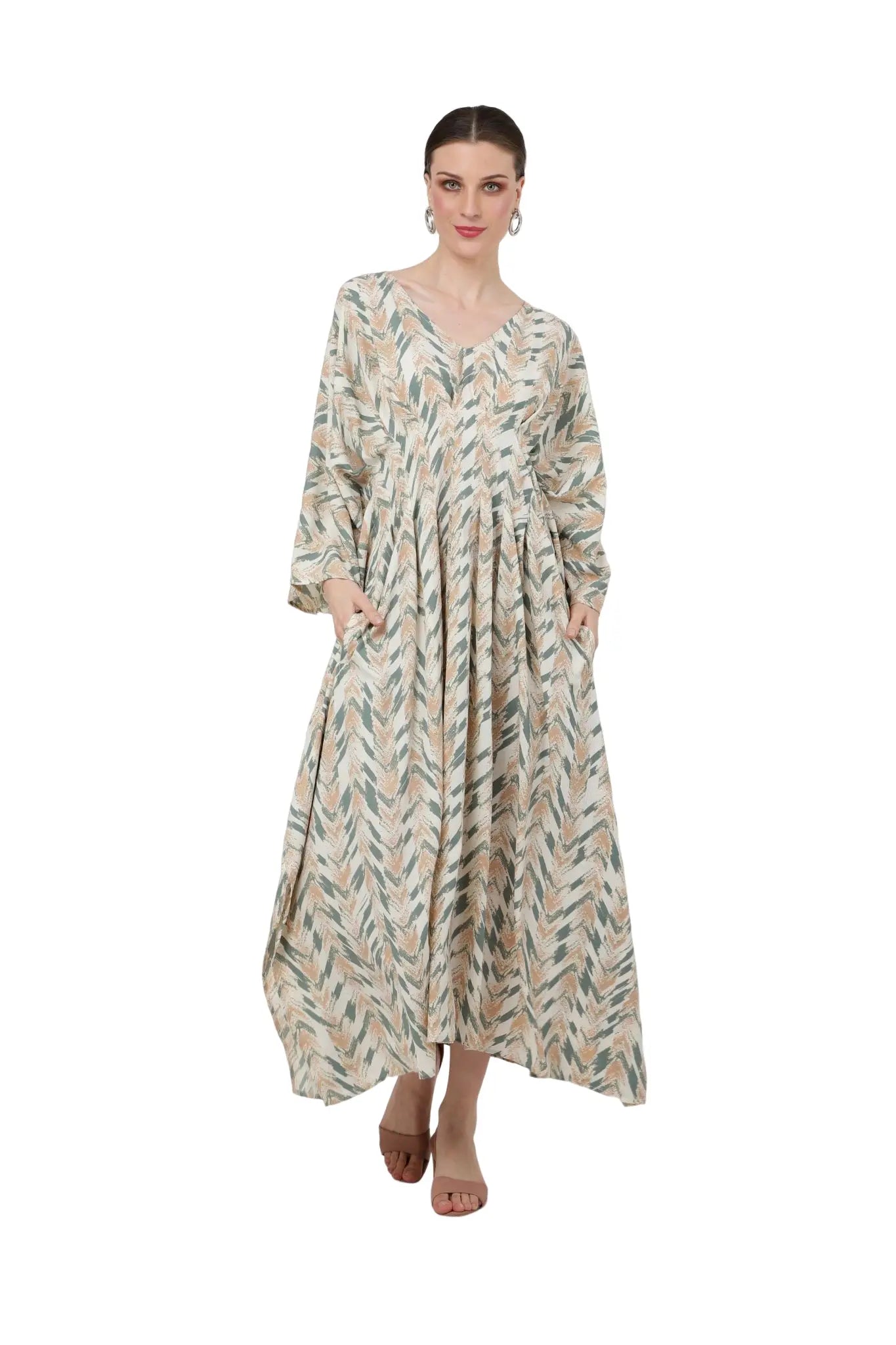 v-shaped-neckline-with-pleating-detail-at-the-waist-kaftan-dresses-165-cantaloupe-s-to-3xl