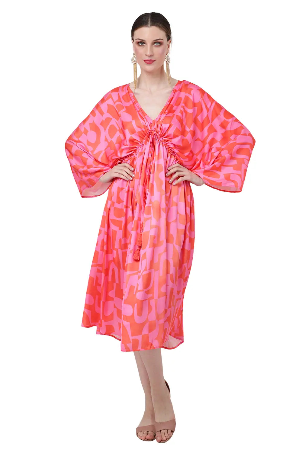 v-shaped-neckline-and-draw-cord-with-tassels-detail-at-the-waist-kaftan-dresses-166-vermillion-s-to-3xl