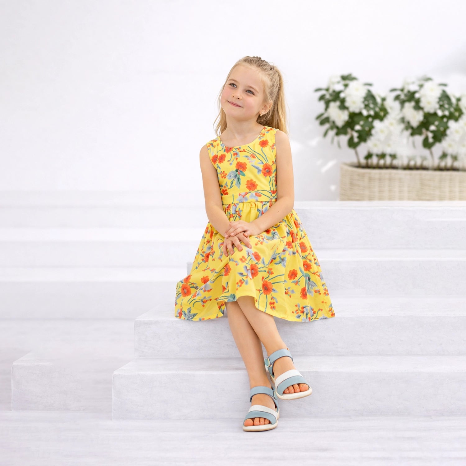 Girls Kids Vintage Audrey Hepburn Style sizes Bird Print - Available in 3 Colors