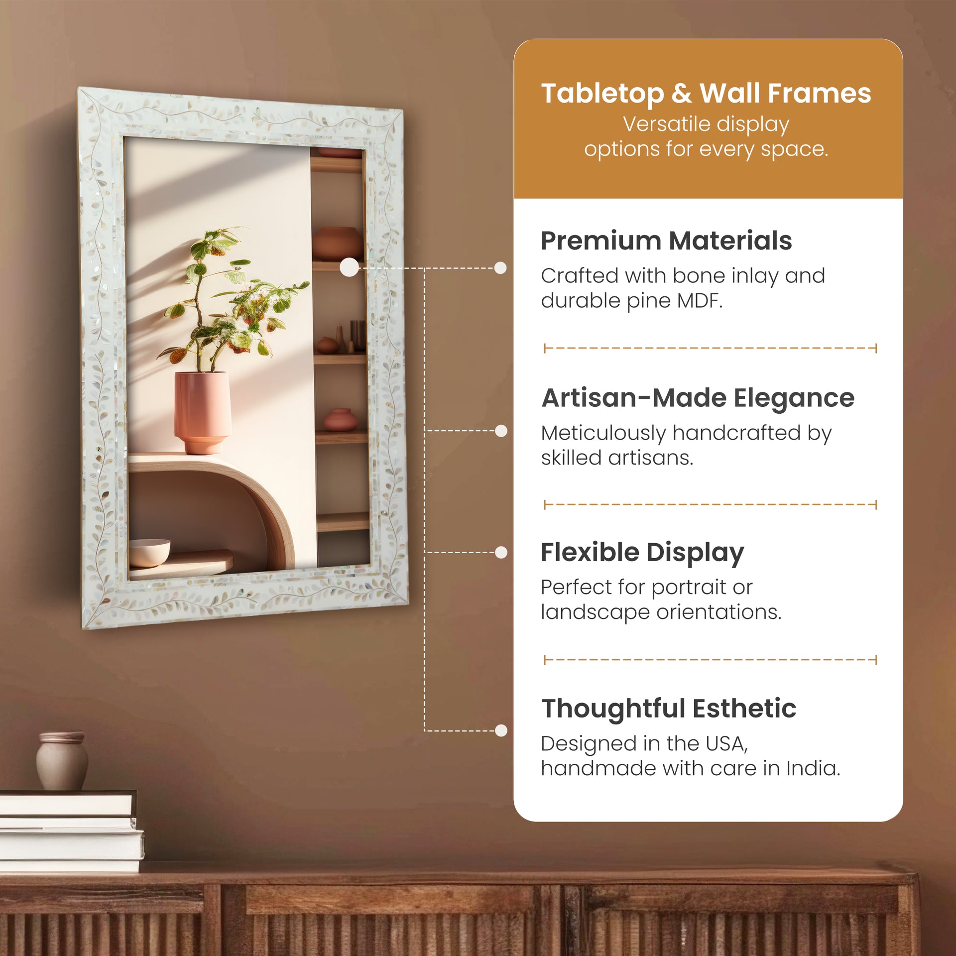 make to order grey white rectangular pattern mirror bone inlay collection 30x20 inches