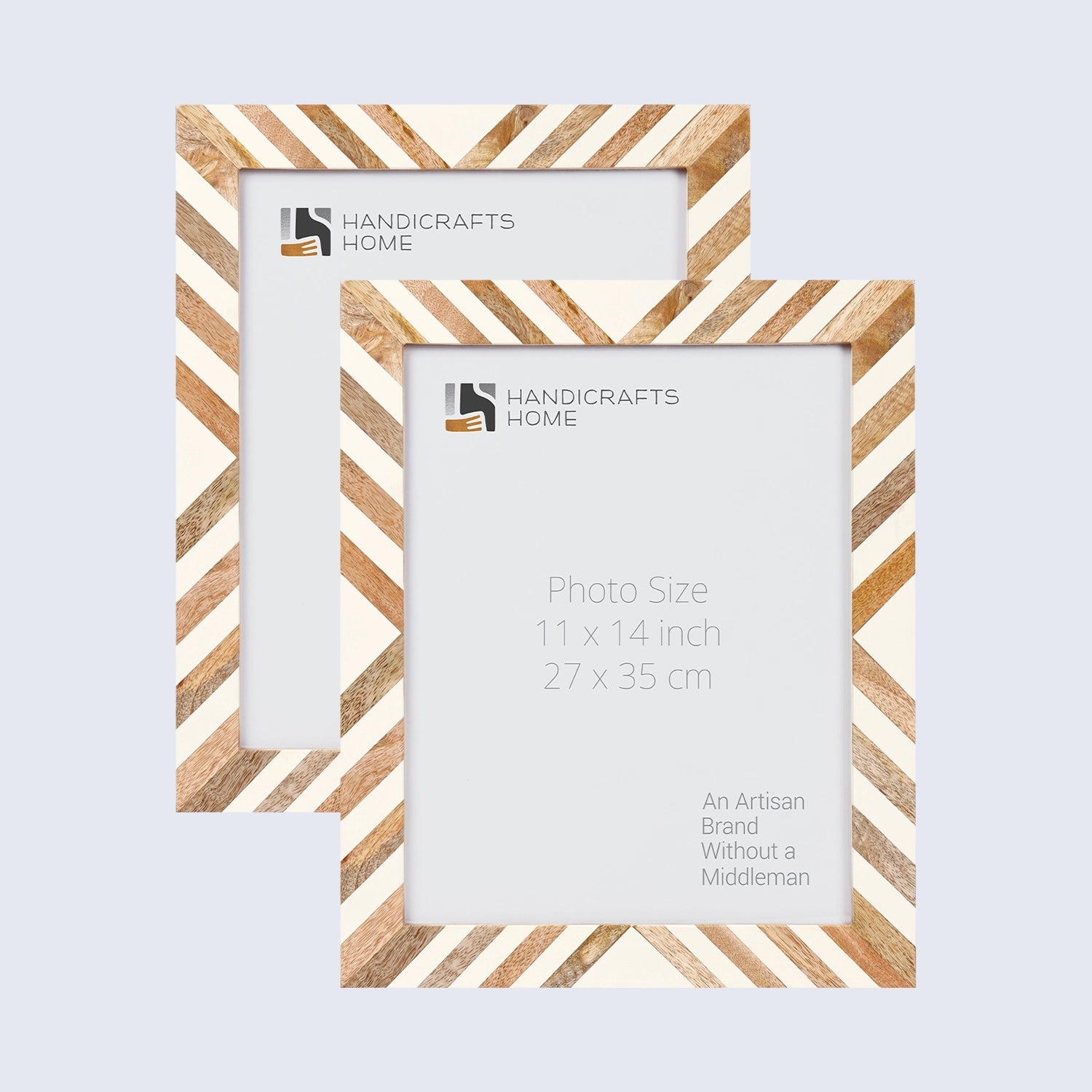 Picture Frames Marquet Chevron Resin inlay Collection in 8 sizes Pack of 2