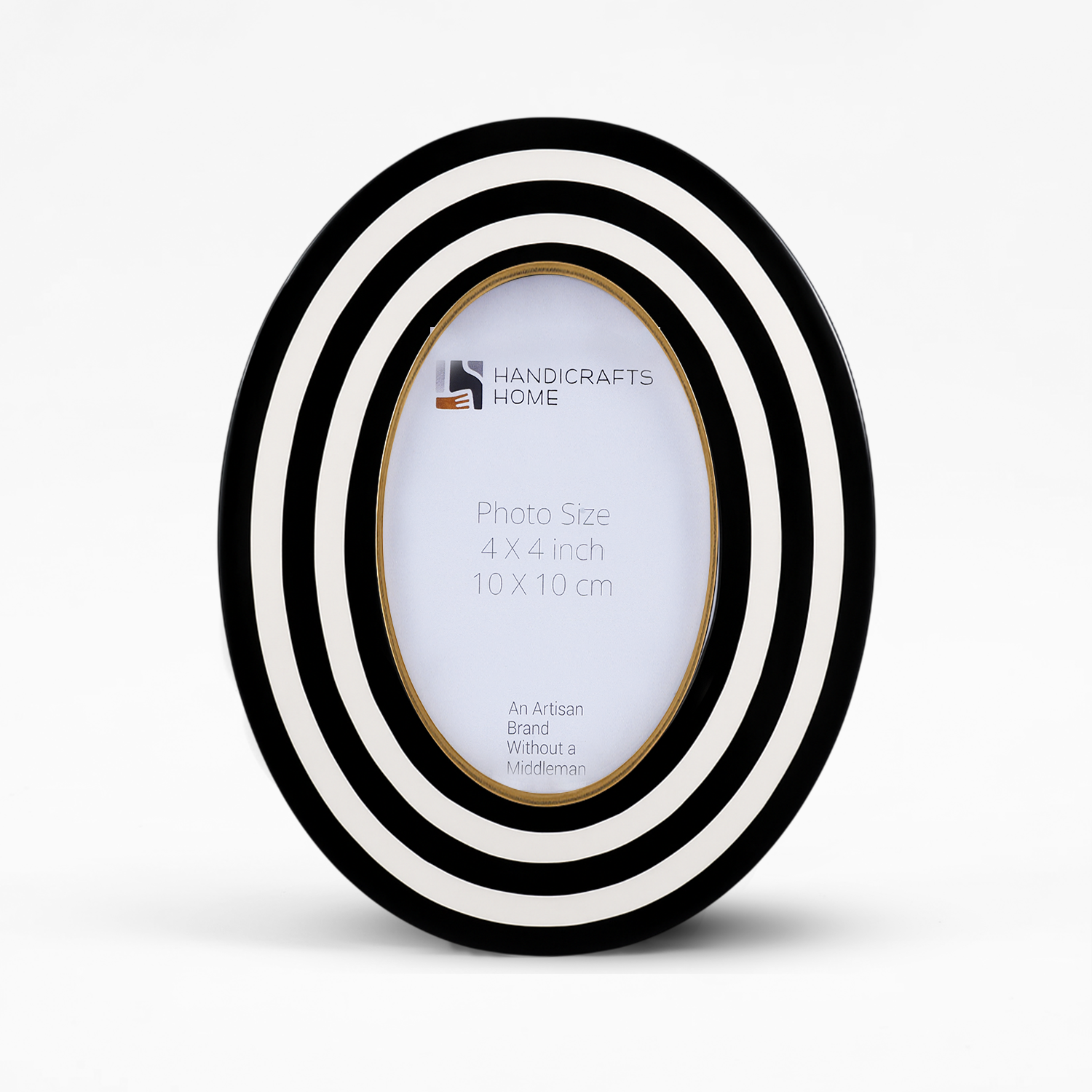 Pre Order Concentric Black & White Resin Inlay Picture Frame 4" x 6"
