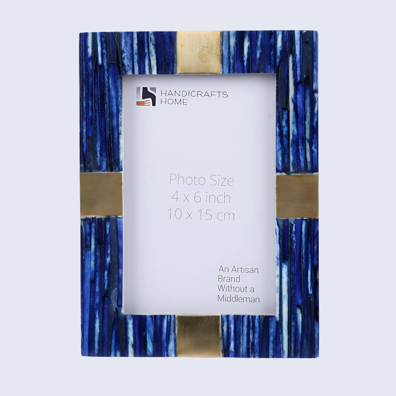 Picture Frame Coastal Luxe Collection Bone Inlay & Brass – 4x6 & 5x7"