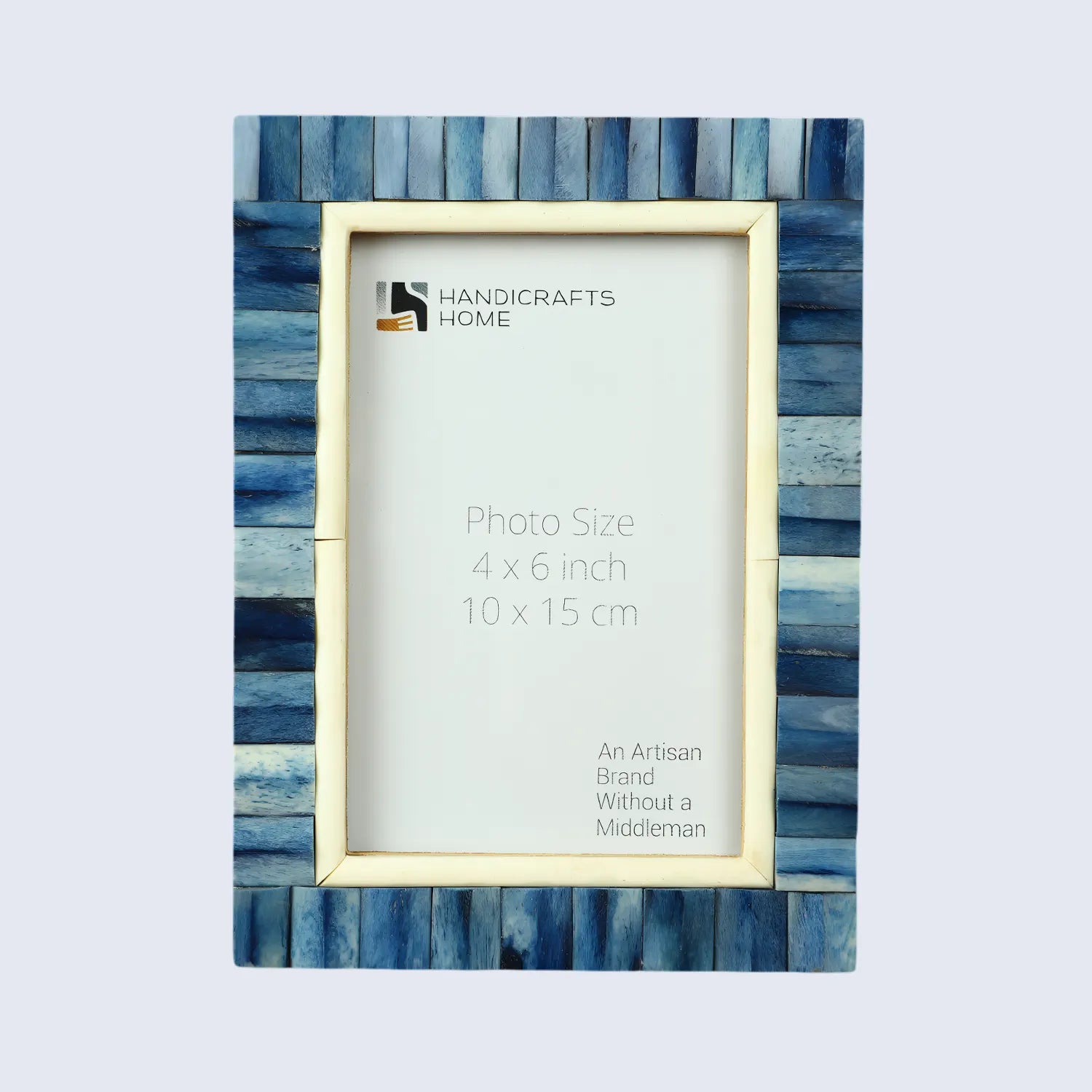 Picture Frame Zellij Collection Bone Inlay Blue Ivory Ocean – 4x6 & 5x7"