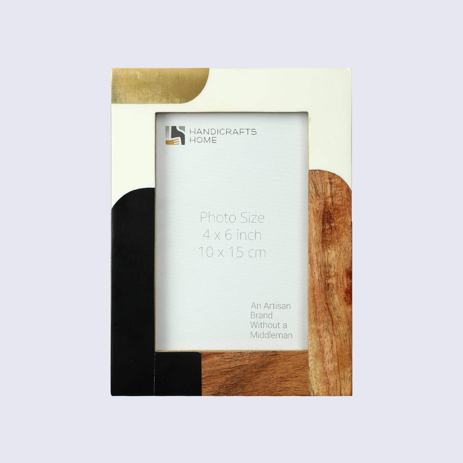 Picture Frame Abstract Block Collection Resin, Wood & Brass – 4x6 & 5x7"