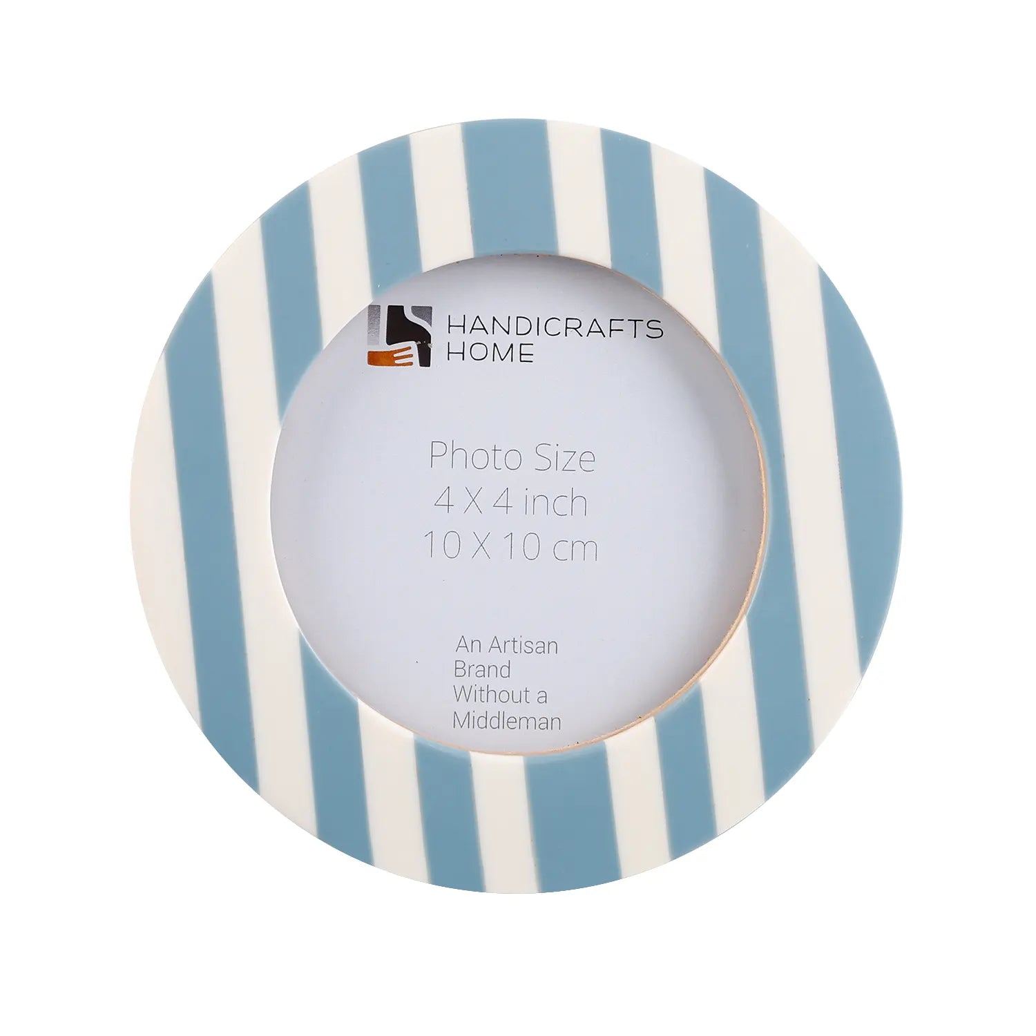 Blue Picture Frame| Riviera Coastal Resin Inlay | 4"Round Frame