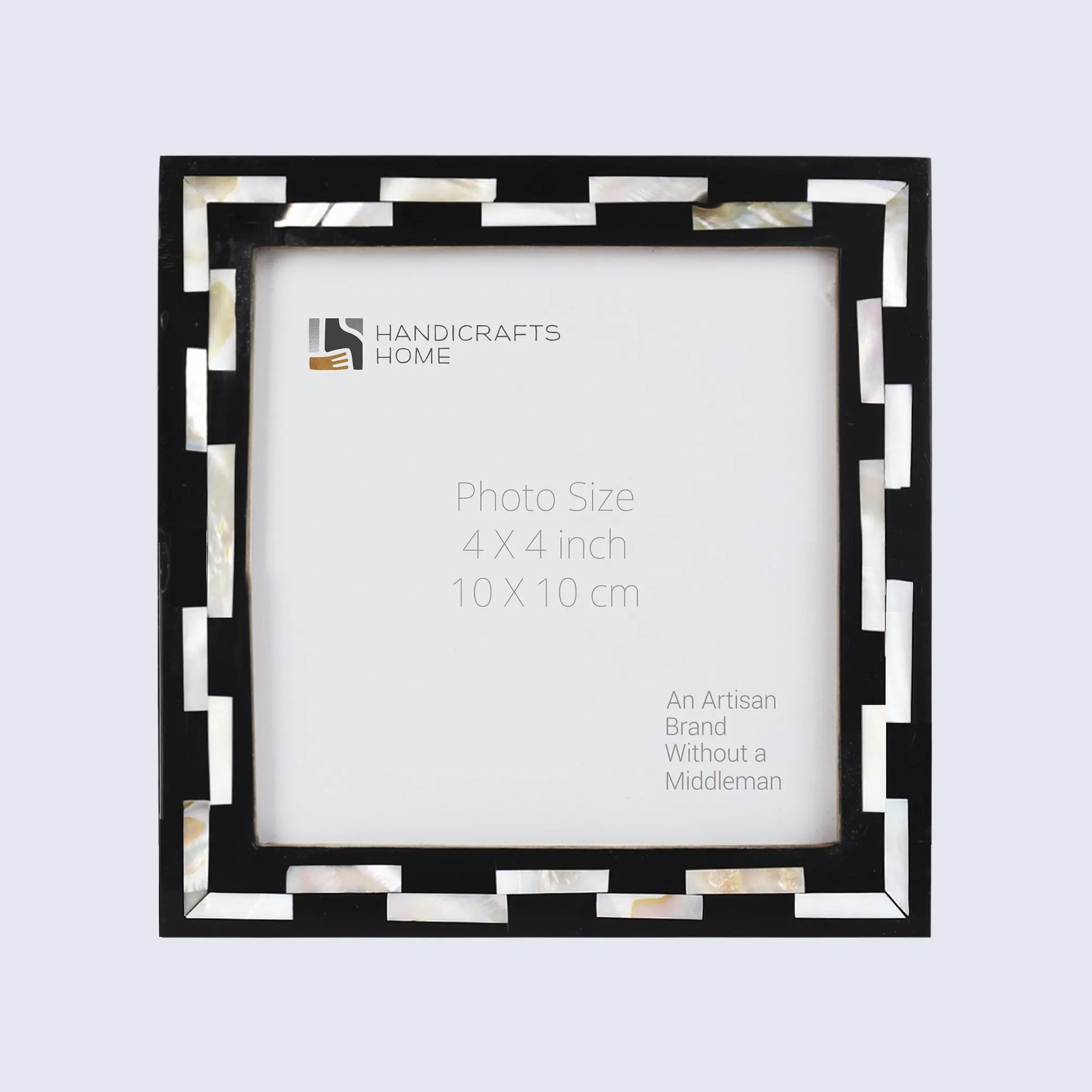 Baby Picture Frame Pearlescent Tiptoe Mother of Pearl & Resin Collection, 4" x 4"