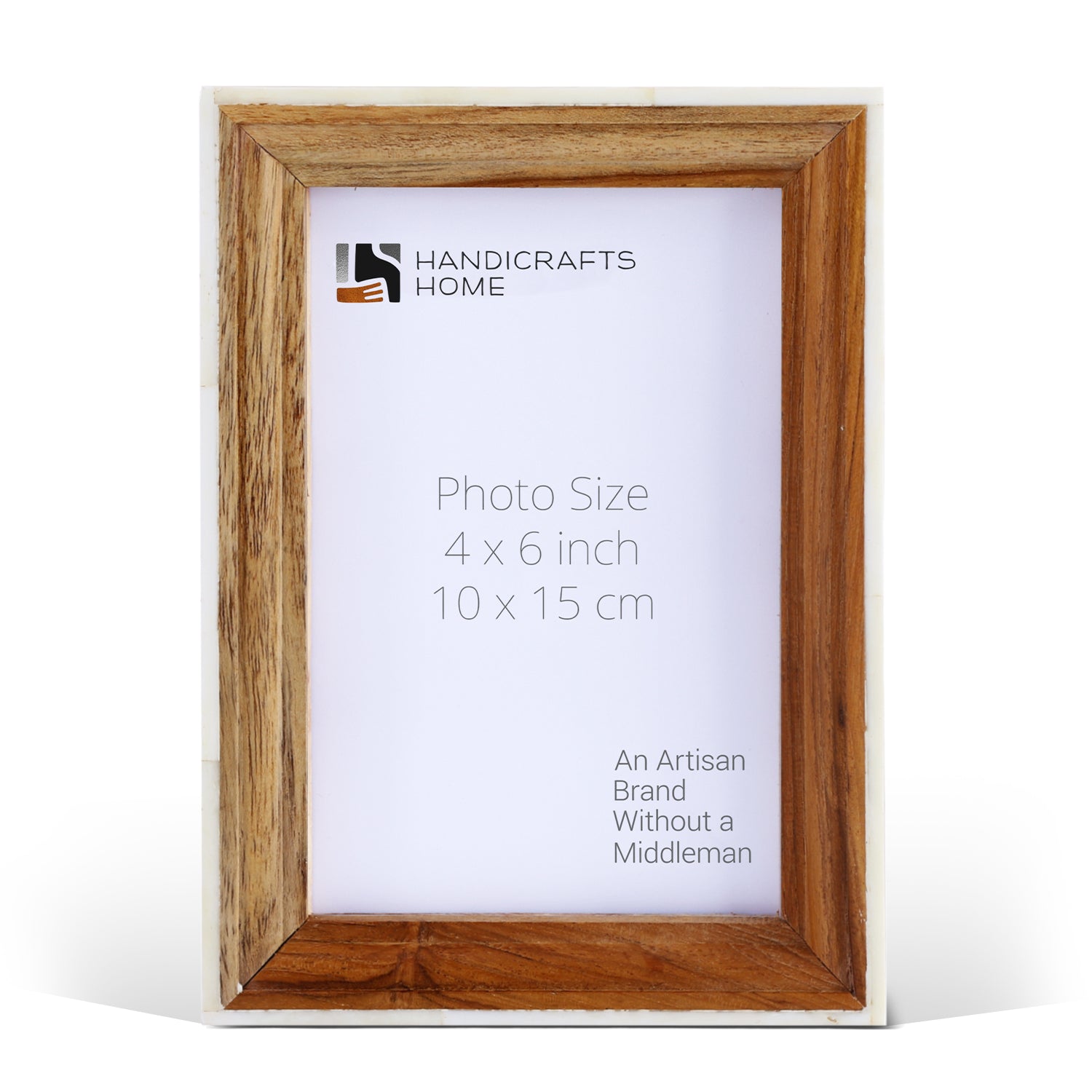 Picture Frame Fairground Exhibit Collection Bone Inlay & Wood Natural – 4x6 & 5x7"