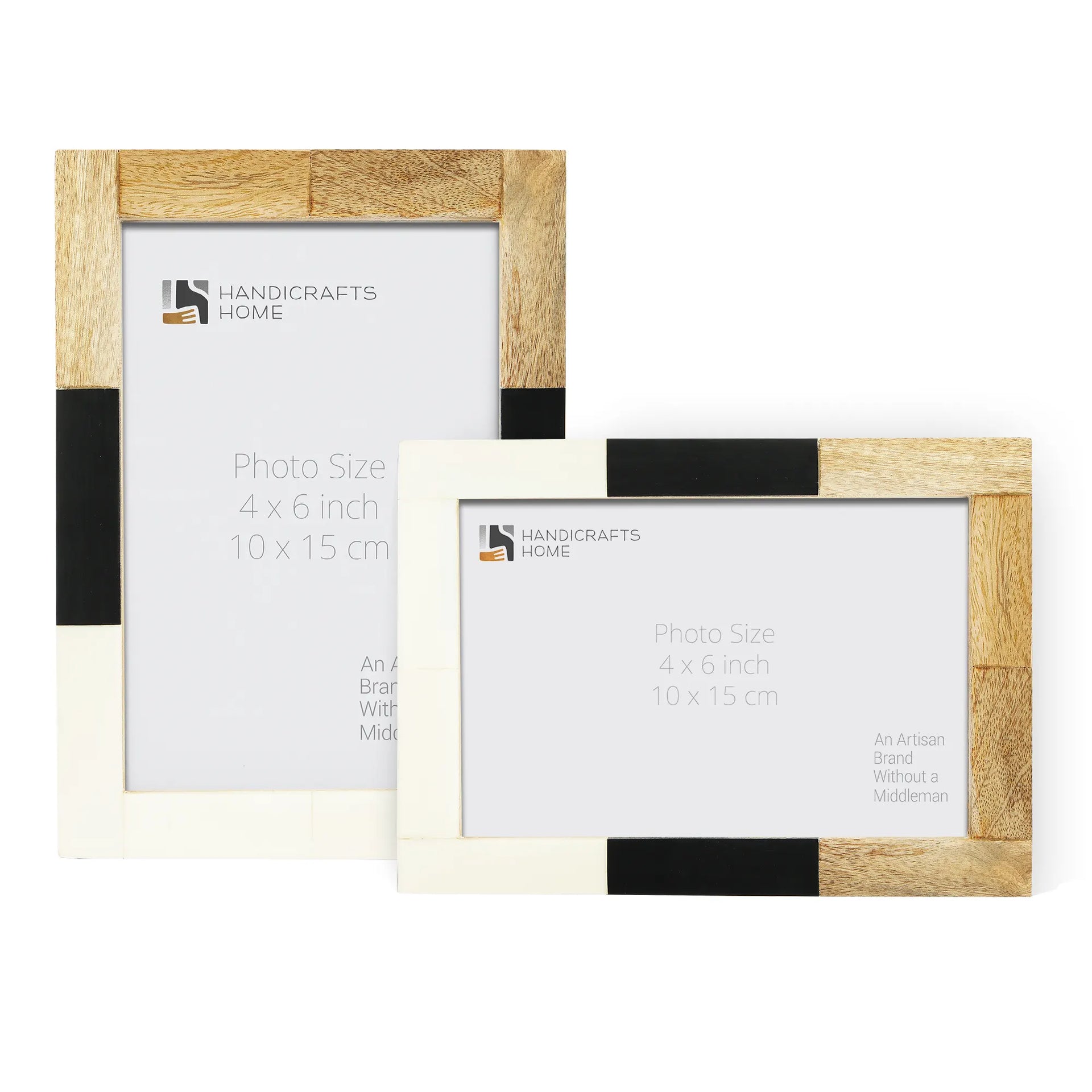 Picture Frame Mondrian Maple Pattern Resin Inlay Natural – 3 sizes (Pack of 2)