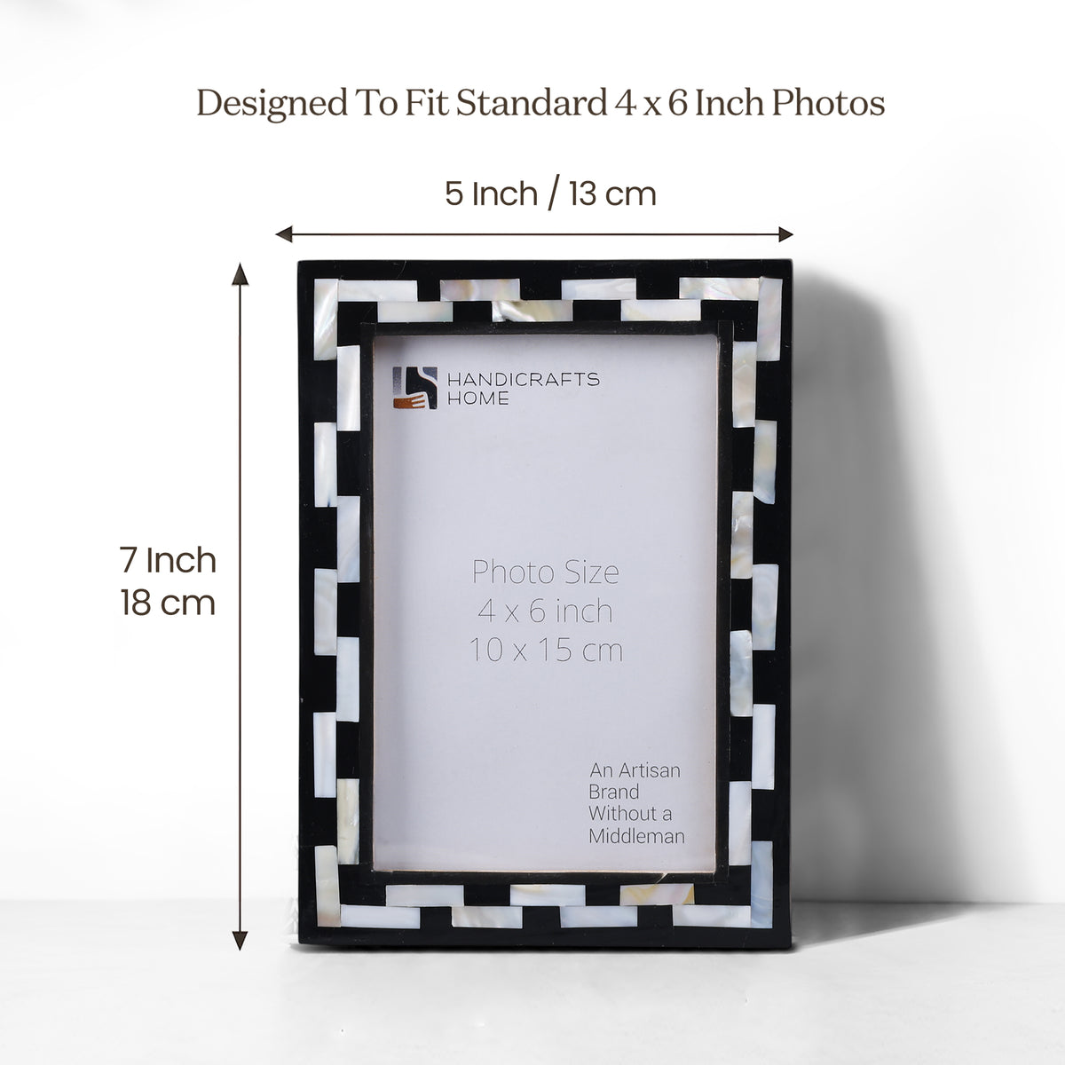 Picture Frames Pearlescent Tiptoe Collection Mother of Pearl & Resin Inlay, 3 Sizes