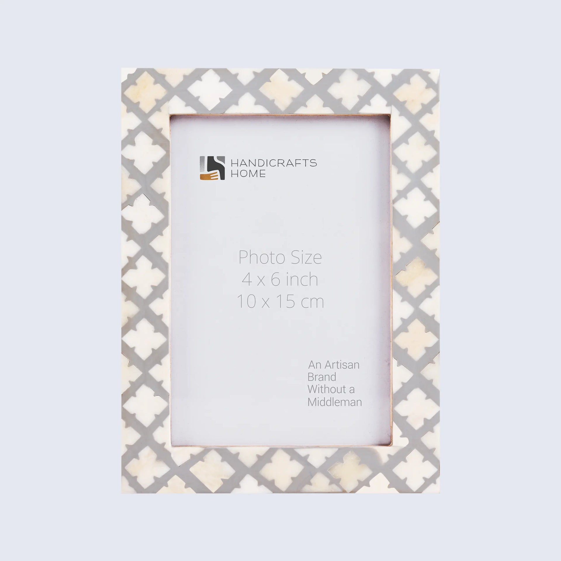 Picture Frame Avant Ashley Collection Bone & Resin Inlay White & Grey – 4x6, 5x7 & 8x10"