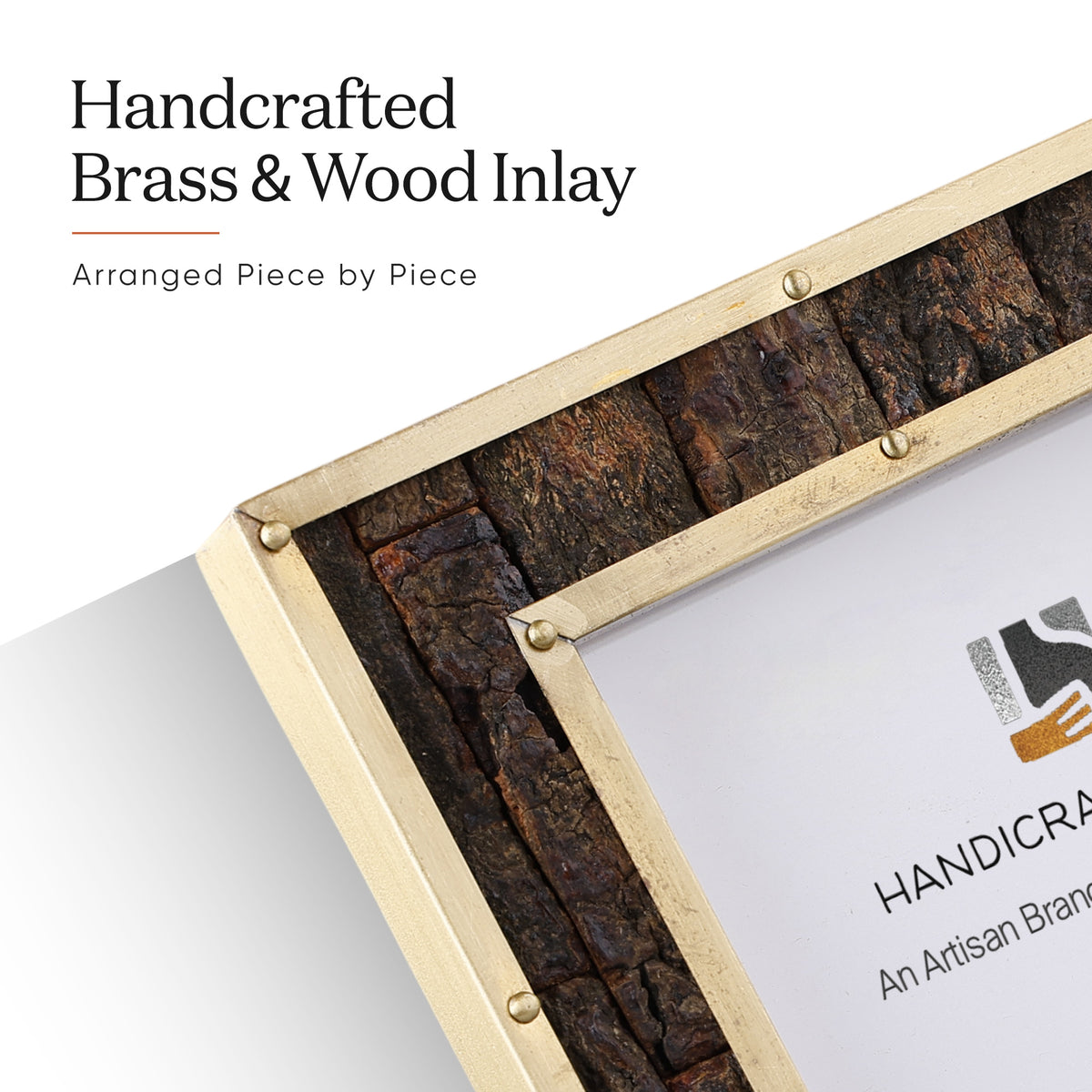 Brass & Wood Picture Frame | Blacksmith Bastion | 4x6