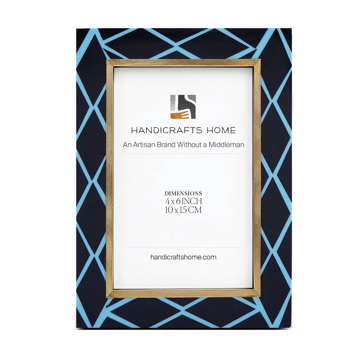 Picture Frame Halo Mamba Collection Resin Inlay & Brass Multi-Color – 4x6, 5x7 & 8x10