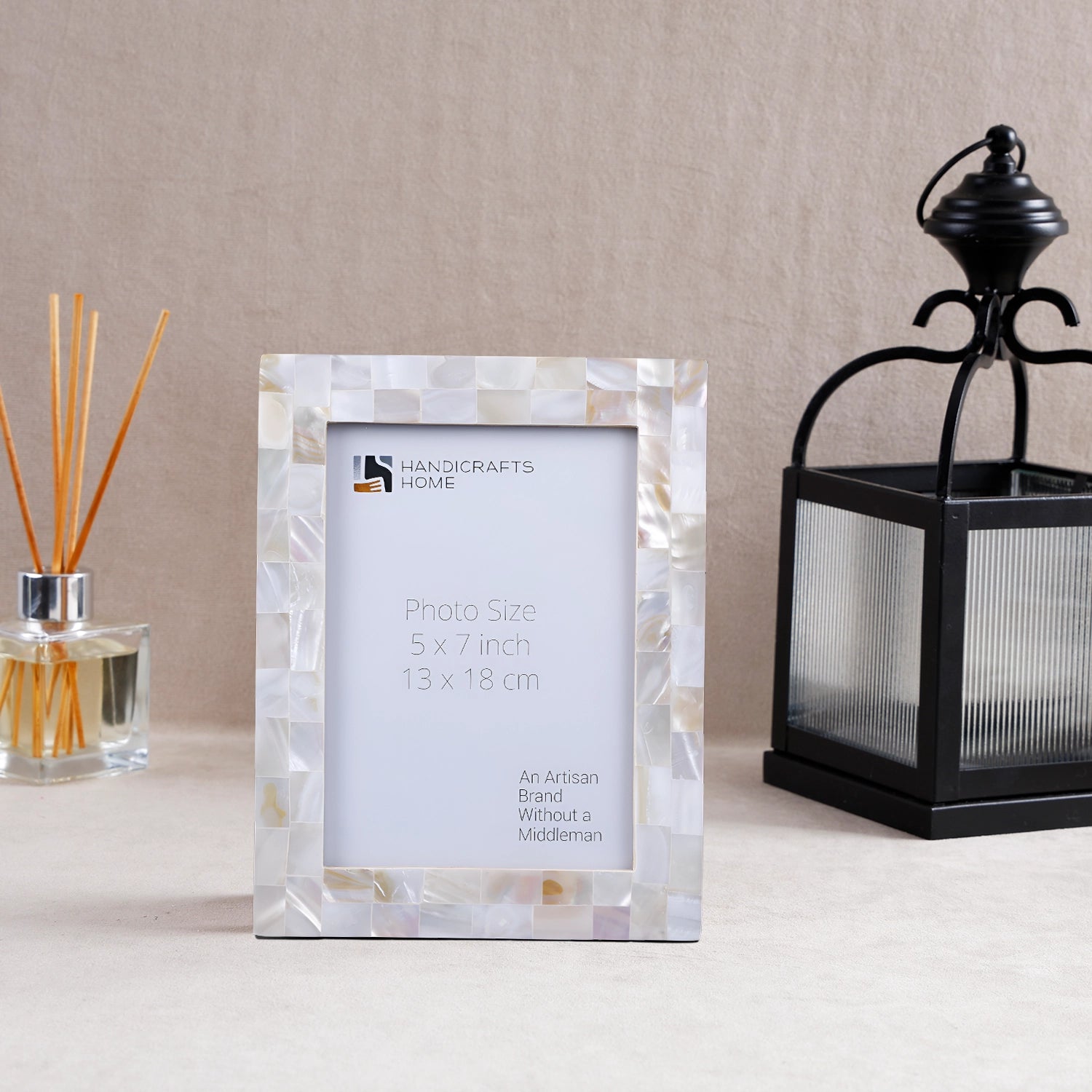 Picture Frame Mother of Pearl White 4x6 & 5x7