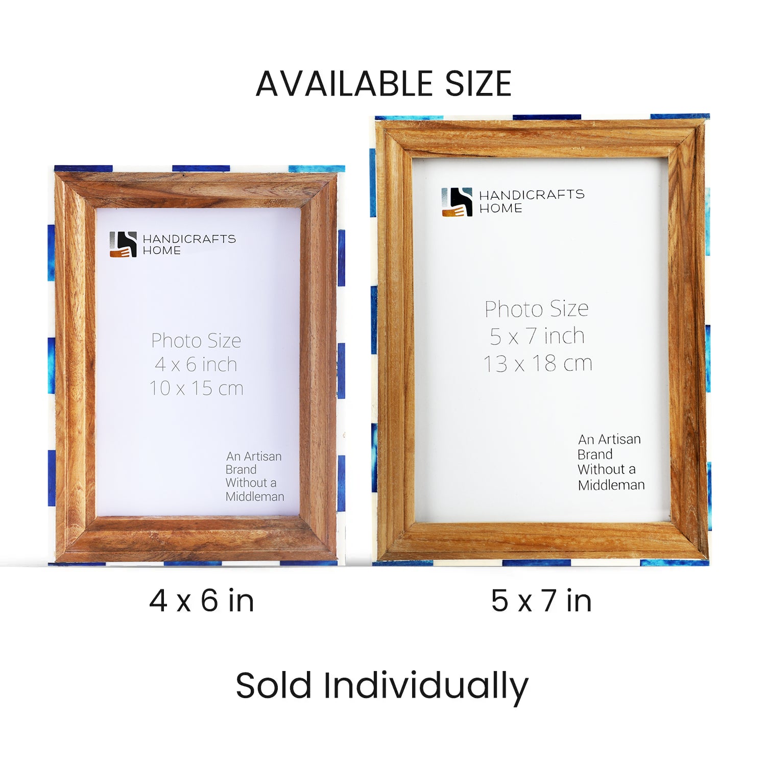 Picture Frame Handmade Fairground Carousel Bone Inlay Wood – 4x6 & 5x7"