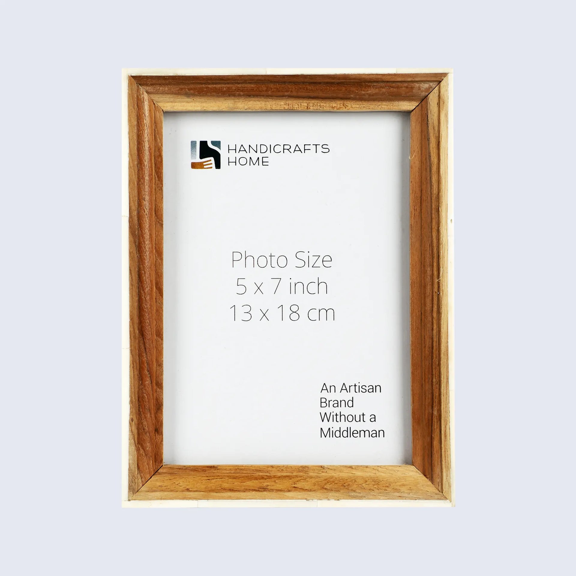 Picture Frame Fairground Exhibit Collection Bone Inlay & Wood Natural – 4x6 & 5x7"