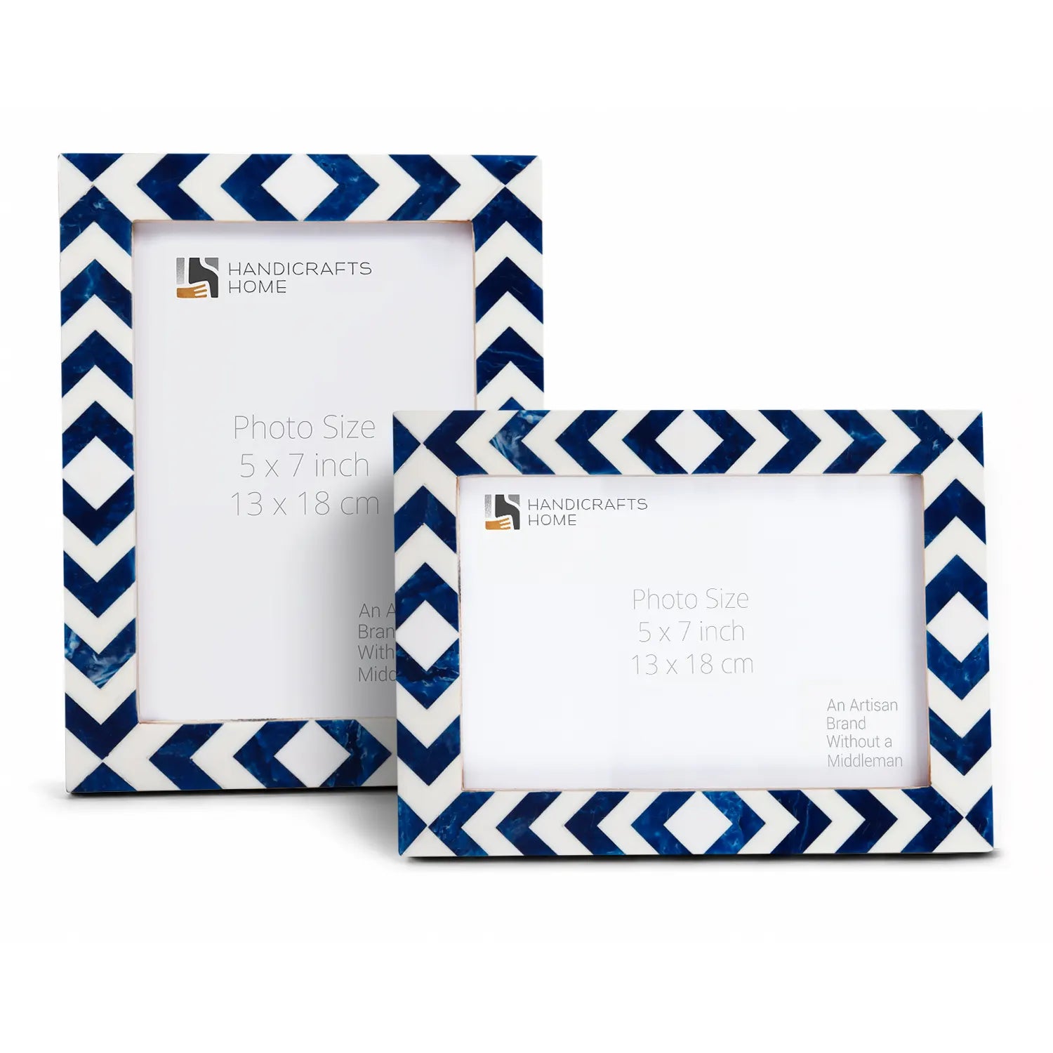 Picture Frame Lisbon Azul Collection Resin Inlay Blue & White – 3 sizes (Pack of 2)