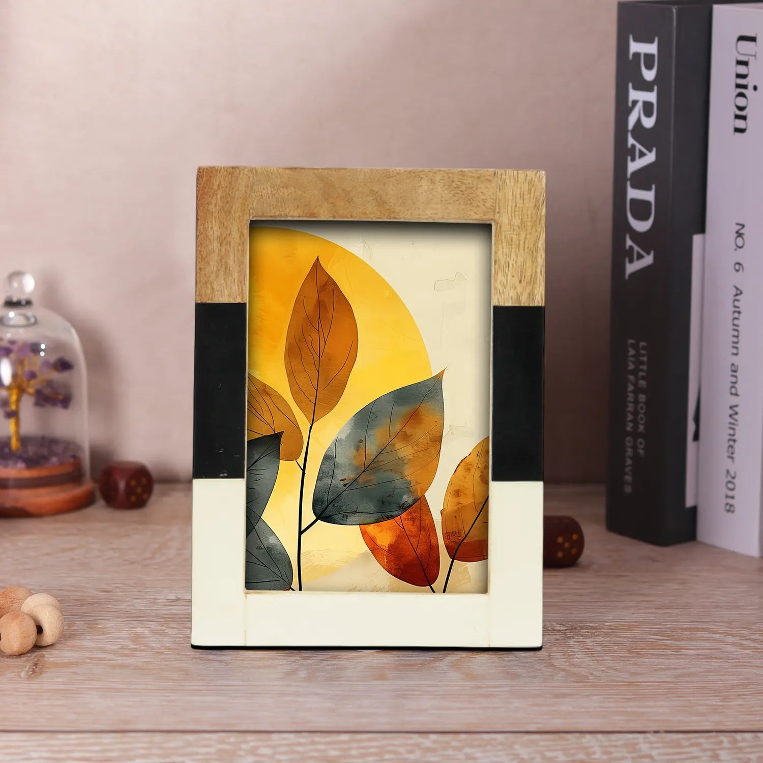 Picture Frame Mondrian Maple Pattern Resin Inlay Natural – 3 sizes (Pack of 2)