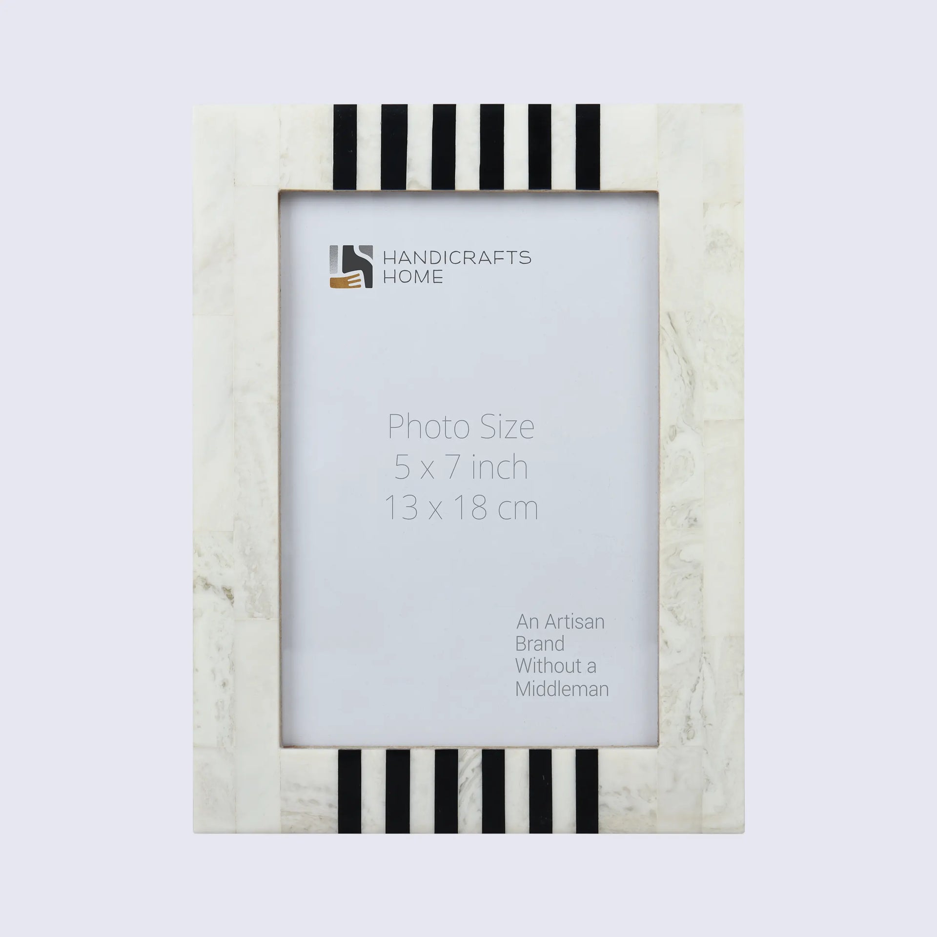 Picture Frame Contour Alto Pattern Collection Resin Inlay White & Black – 4x6, 5x7 & 8x10"