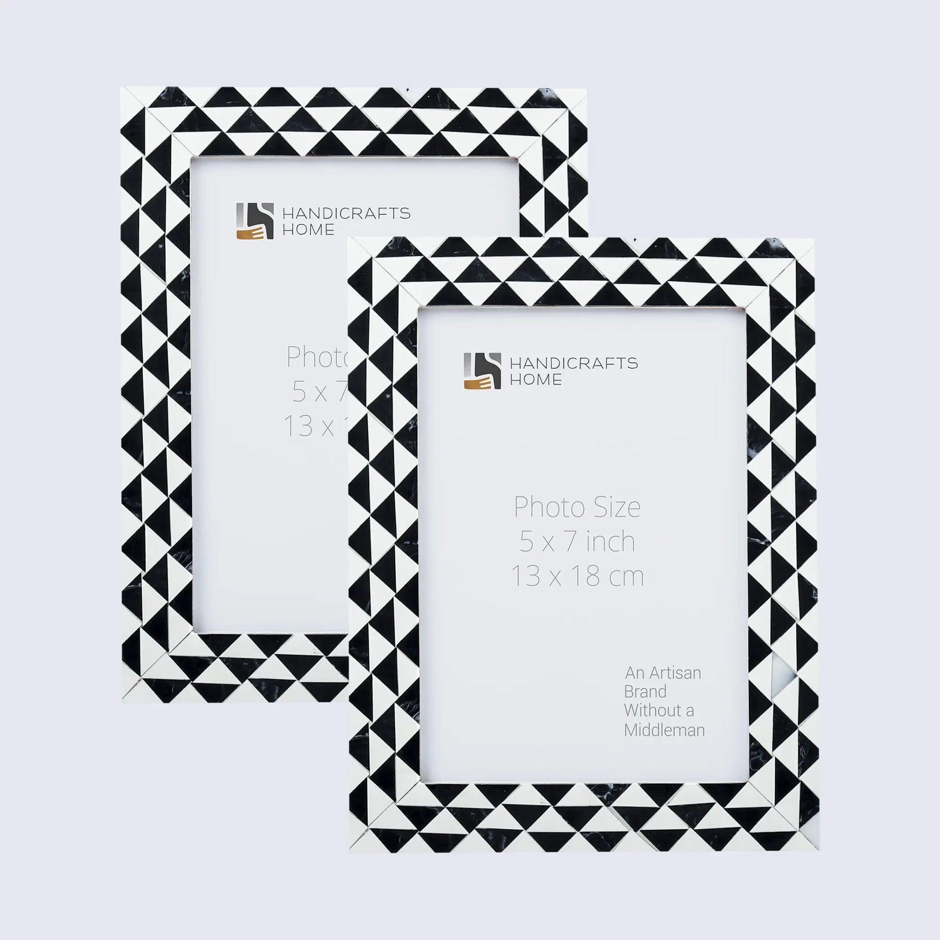 Picture Frame Marquet Prism Pattern Collection Resin Inlay Multi Color Pack of 2 in 8 Sizes