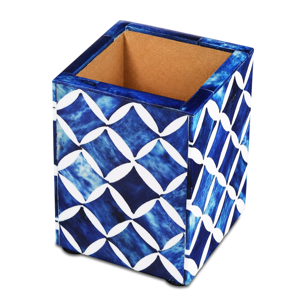 Pen holder star pattern available in blue 3x4 Inch