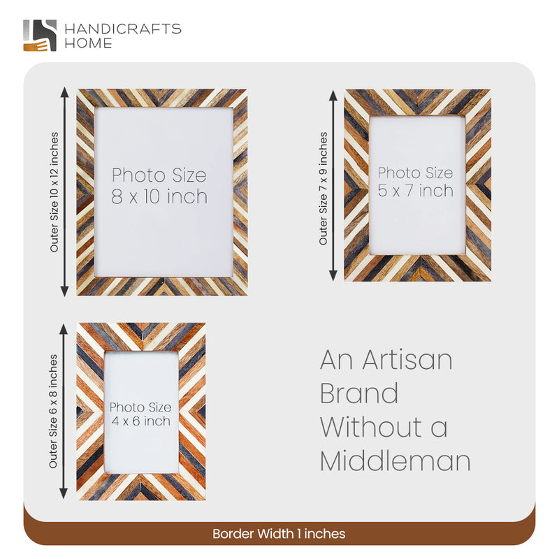 Size Chart for Baby Picture Frames Hypno Daze Collection Wood & Resin Inlay - 4