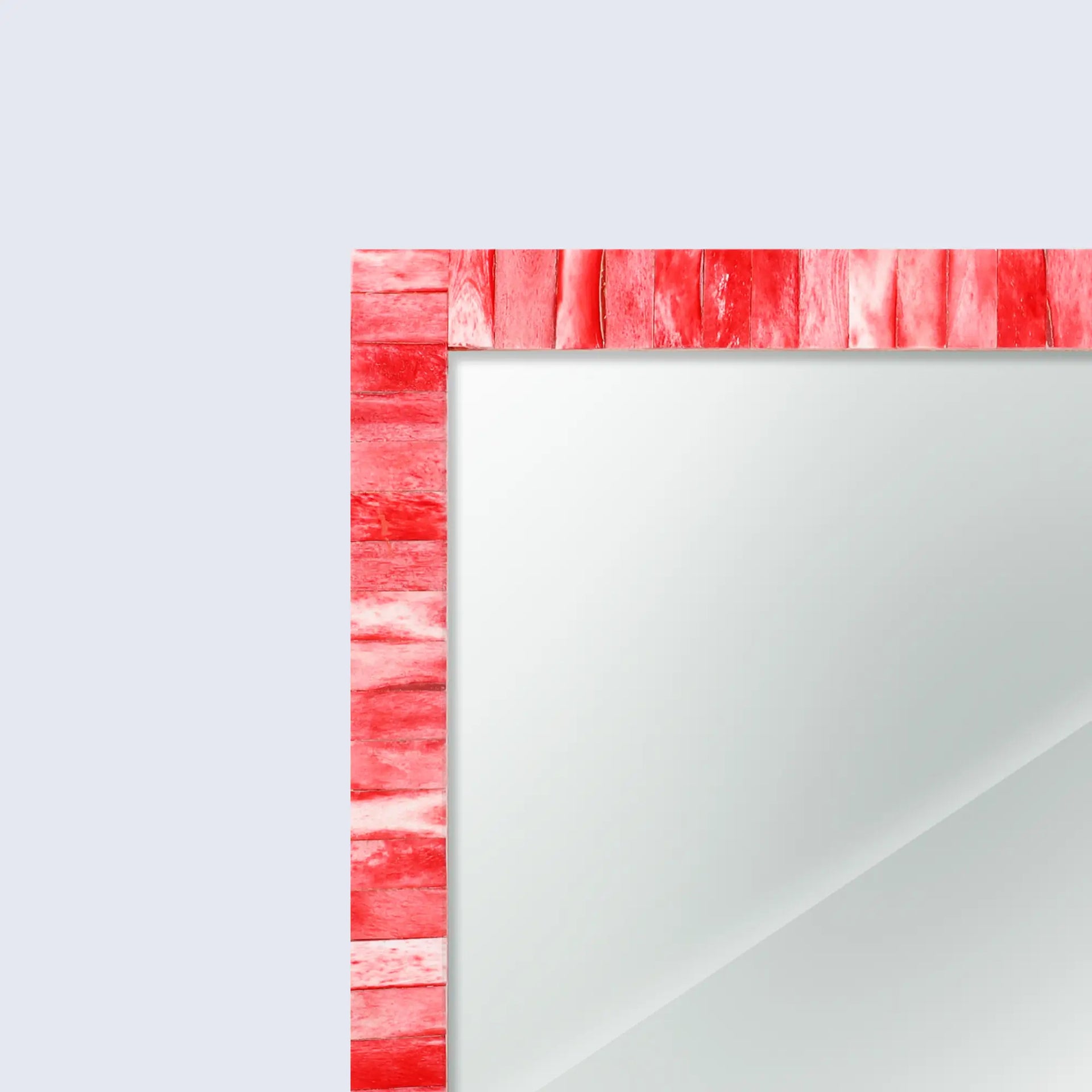 Make To Order Classic Red Mirror Bone Inlay Collection in 5 Sizes