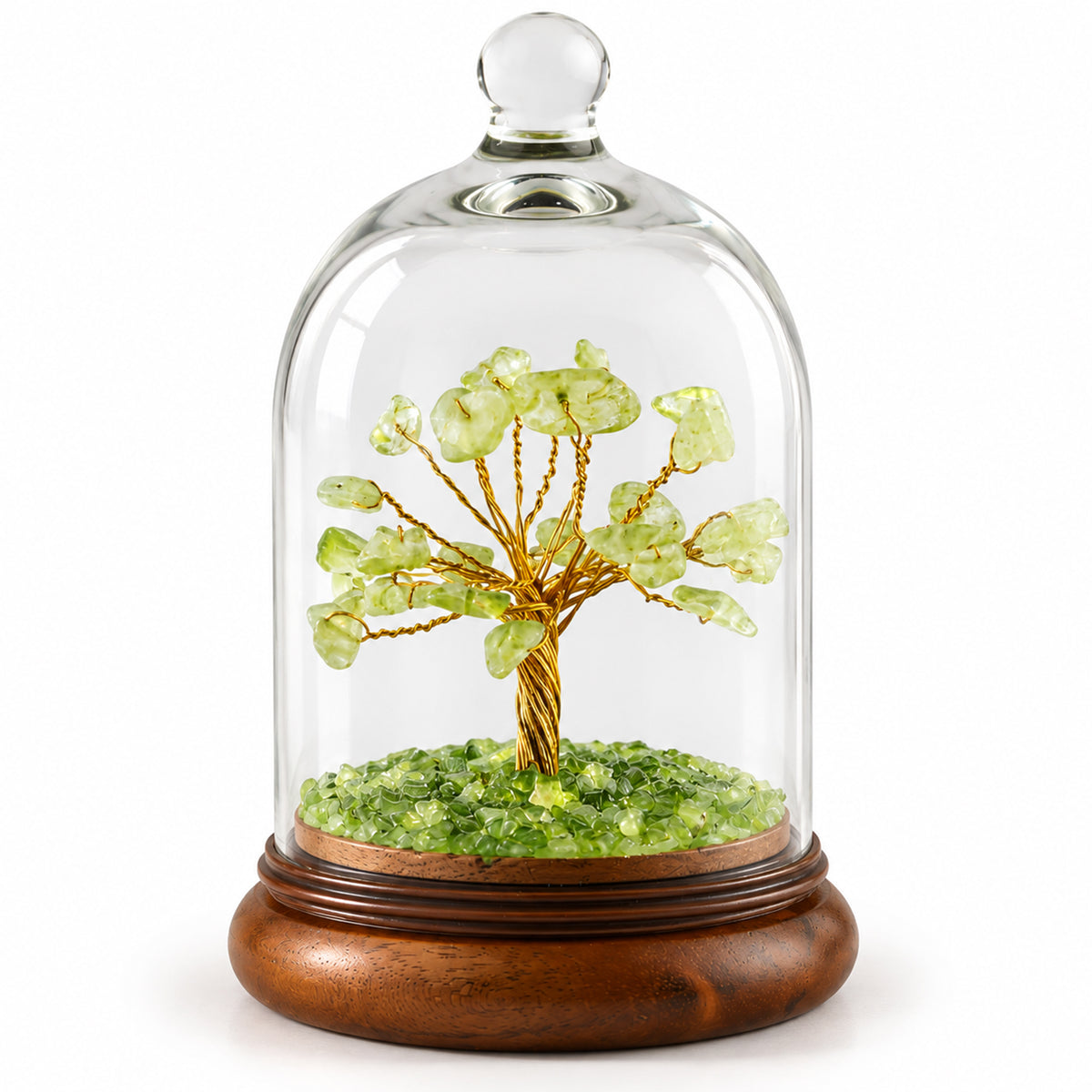 healing crystal tree jade aventurine with dome